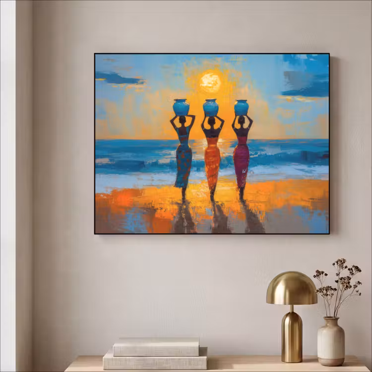 Art Frame - Vrouwen - Strand - Zondsondergang — 5