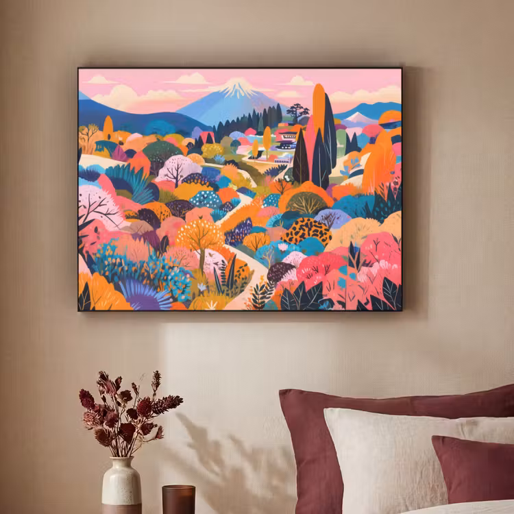 Art Frame - Witte bergtop - Modern - Kleurrijk — 3