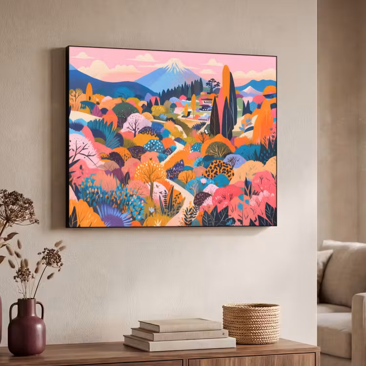 Art Frame - Witte bergtop - Modern - Kleurrijk — 7