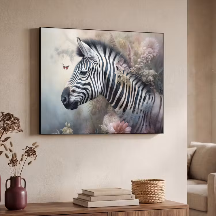 Art Frame - Zebra - Wilde dieren - Vlinder - Bloemen — 7