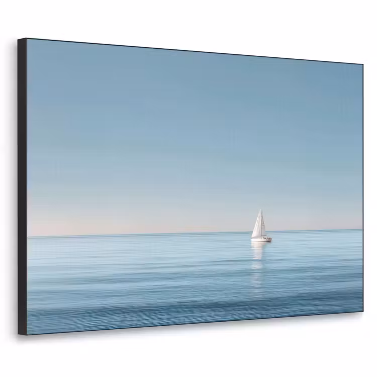 Art Frame - Zeilbootje - Kalme zee - Helderblauwe hemel — 1
