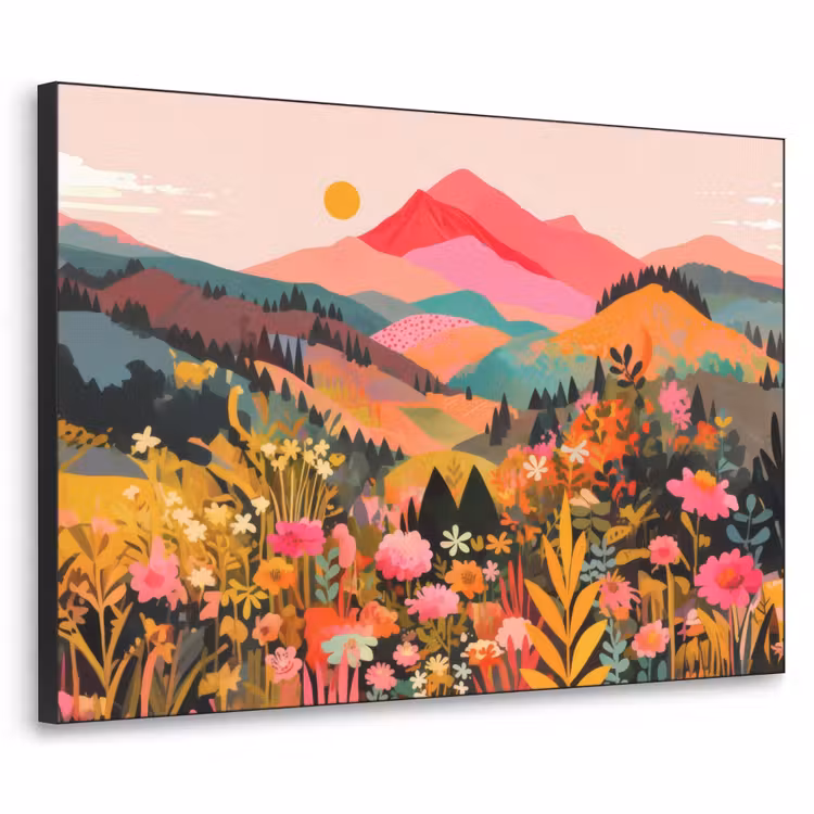 Art Frame - Zonsondergang - Bergvallei - Contrast — 1