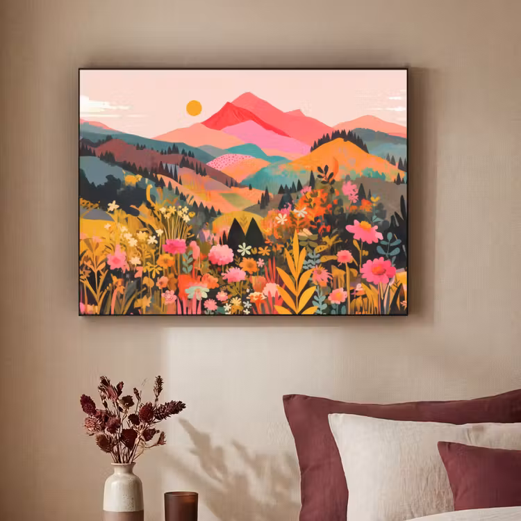 Art Frame - Zonsondergang - Bergvallei - Contrast — 3
