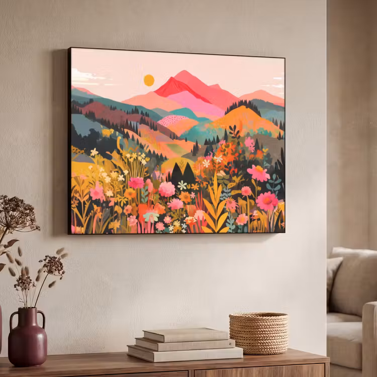 Art Frame - Zonsondergang - Bergvallei - Contrast — 7