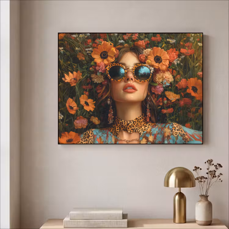 Art Frame - Vrouwen - Bloemen - Modern - Bril - Abstract — 5
