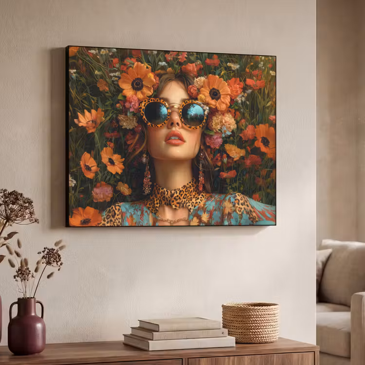 Art Frame - Vrouwen - Bloemen - Modern - Bril - Abstract — 7