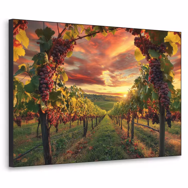 Art Frame - Wijngaard - Druiven - Zonsondergang — 1