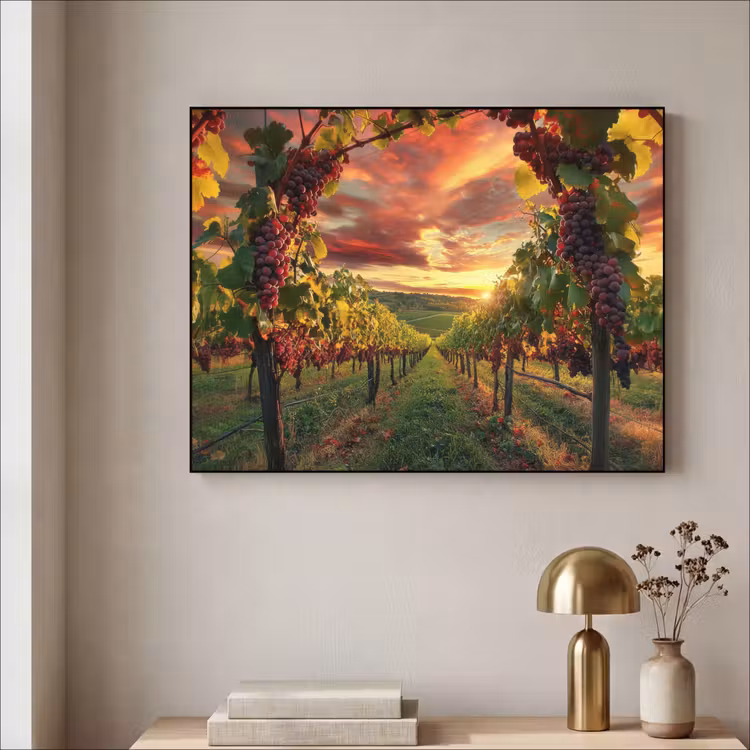 Art Frame - Wijngaard - Druiven - Zonsondergang — 5