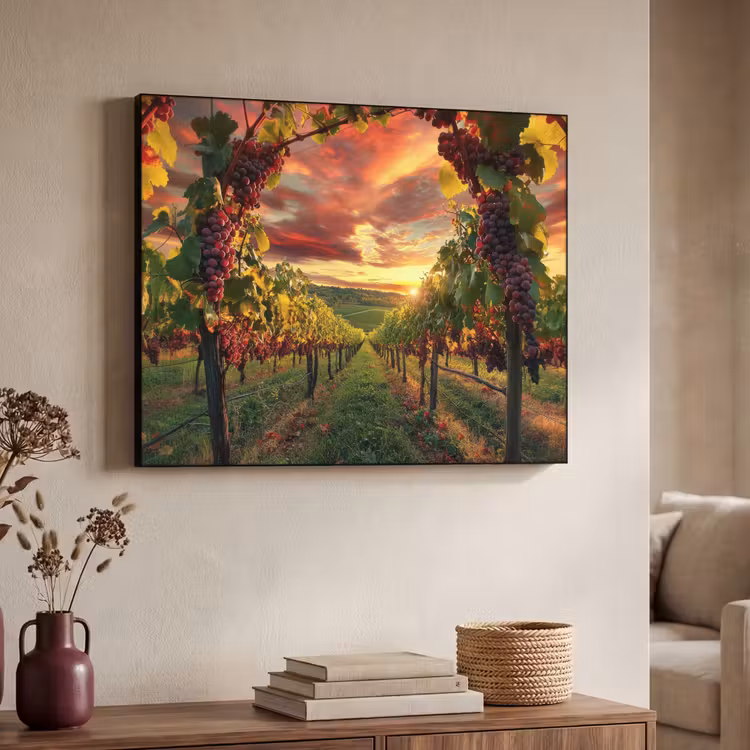 Art Frame - Wijngaard - Druiven - Zonsondergang — 7