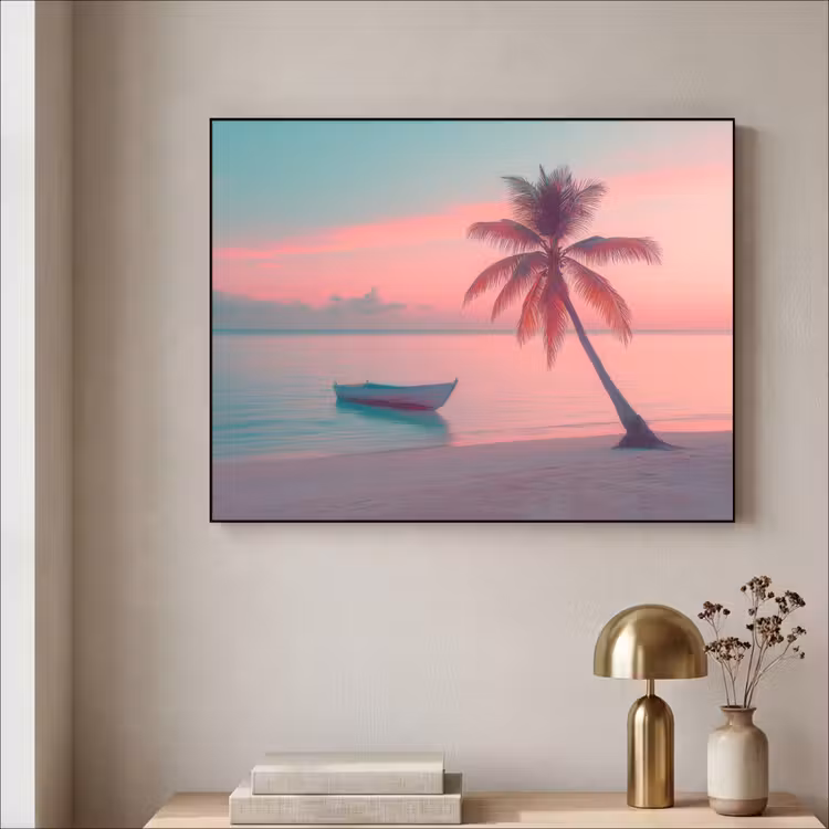 Art Frame - Zee - Boot - Zonsondergang — 5