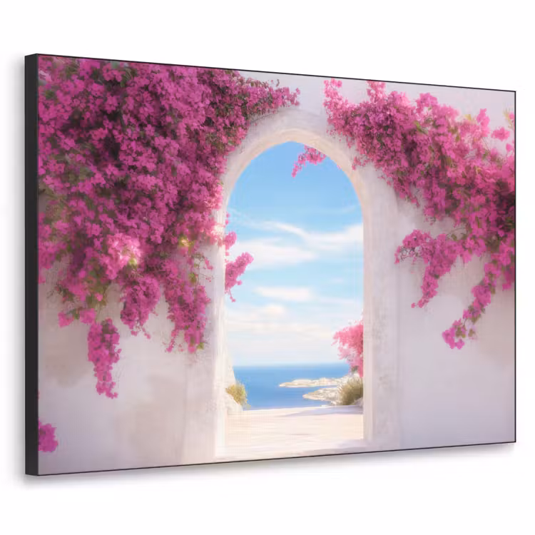 Art Frame - Zee - Roze - Bloemen - Poort — 1