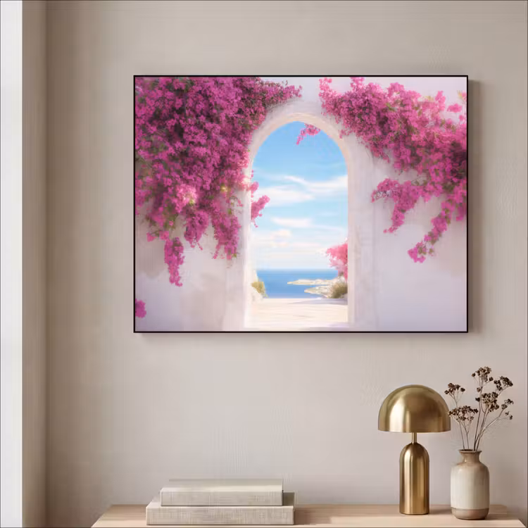 Art Frame - Zee - Roze - Bloemen - Poort — 5