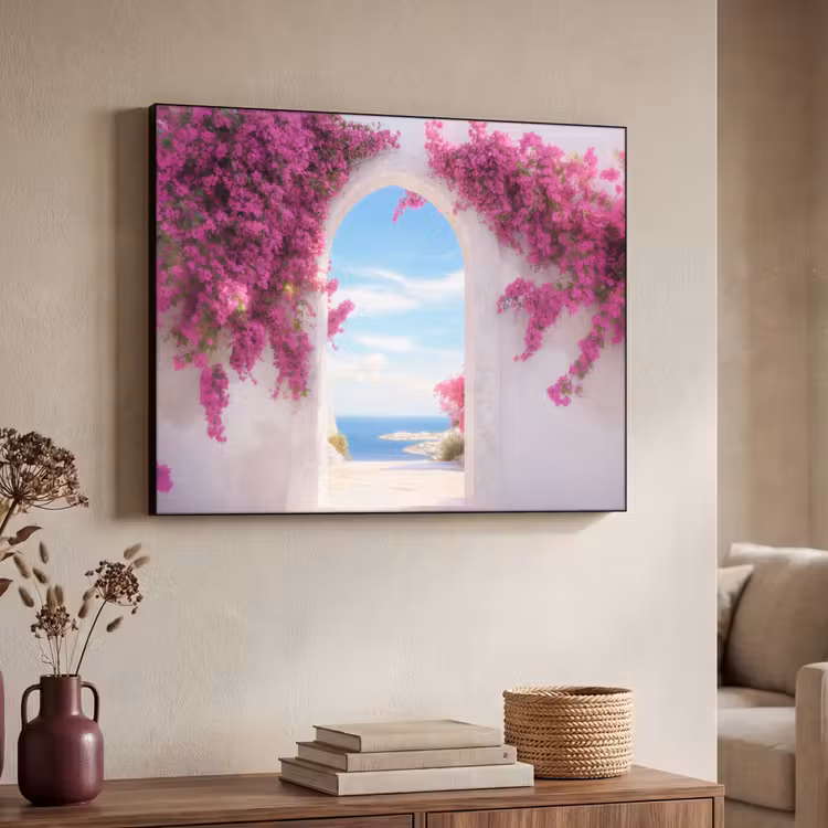 Art Frame - Zee - Roze - Bloemen - Poort — 7