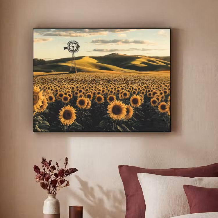 Art Frame - Zonnebloem - Veld - Windmolen — 3