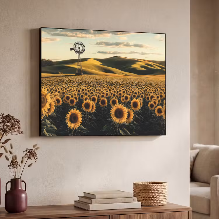Art Frame - Zonnebloem - Veld - Windmolen — 7