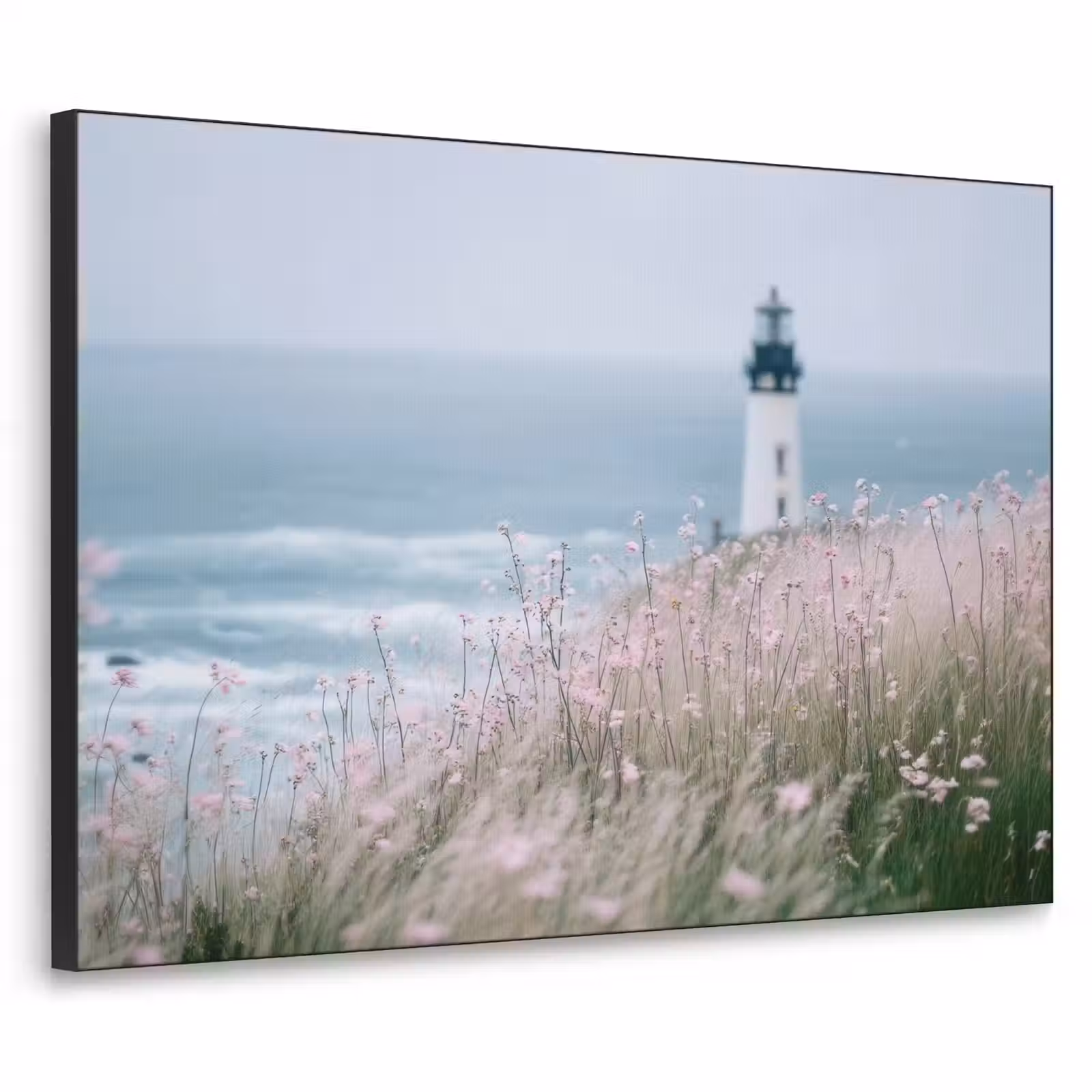 Art Frame - Vuurtoren - Klif - Zee - Bloemen — 1