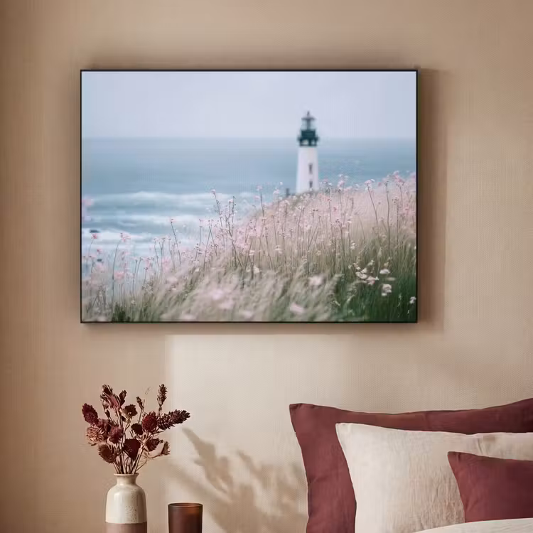 Art Frame - Vuurtoren - Klif - Zee - Bloemen — 3