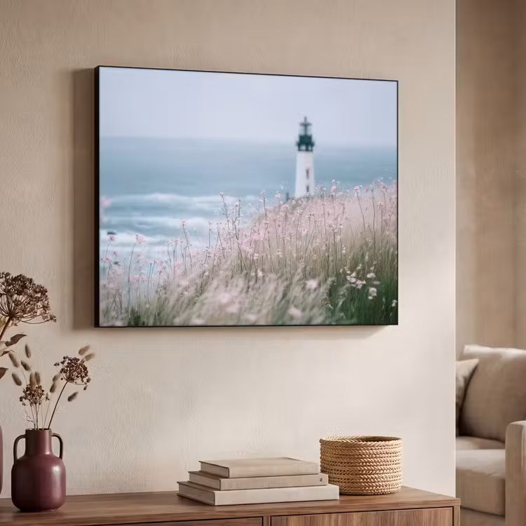 Art Frame - Vuurtoren - Klif - Zee - Bloemen — 7