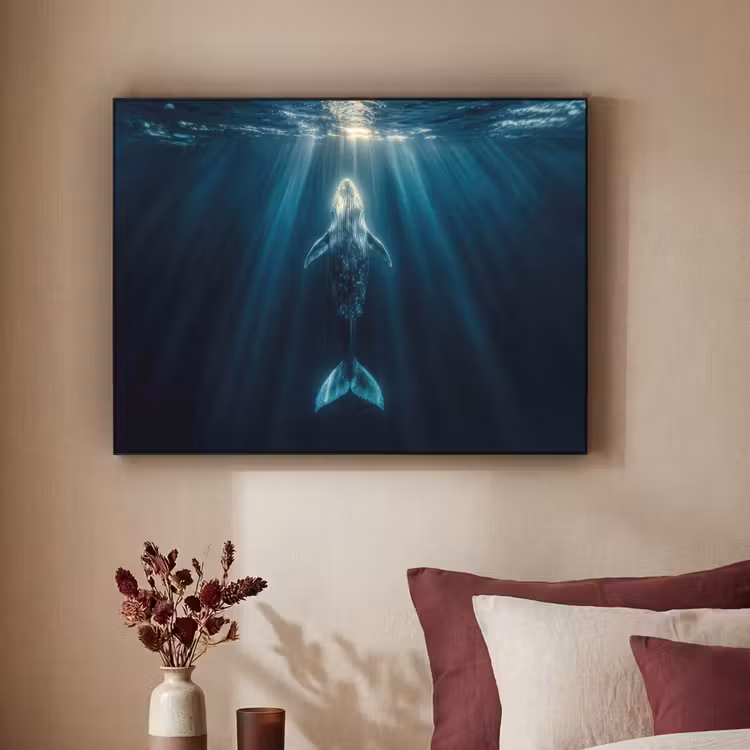 Art Frame - Walvis - Water - Zonnestralen - Blauw — 3