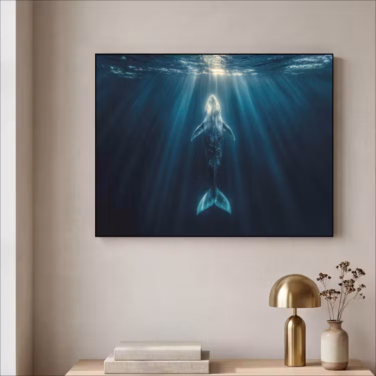 Art Frame - Walvis - Water - Zonnestralen - Blauw — 5