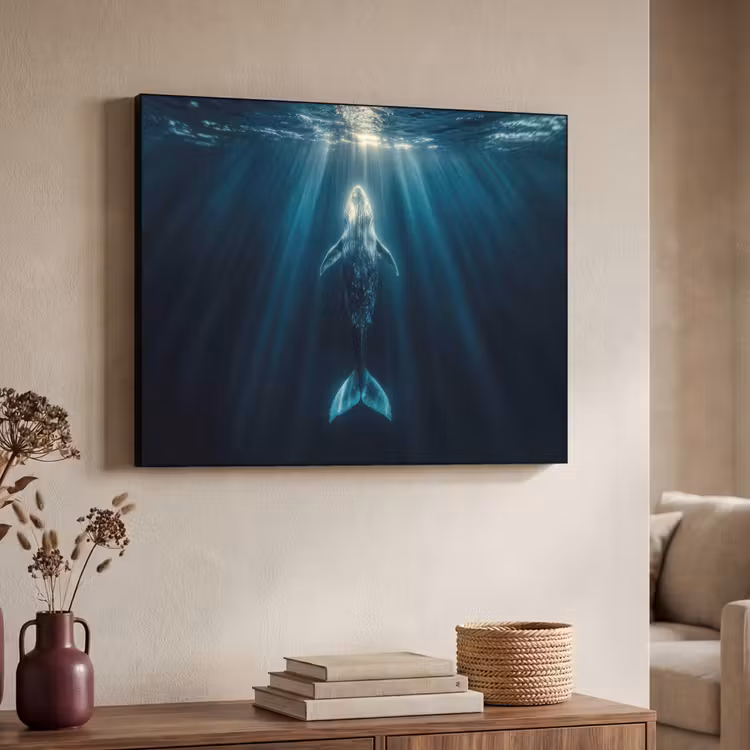 Art Frame - Walvis - Water - Zonnestralen - Blauw — 7