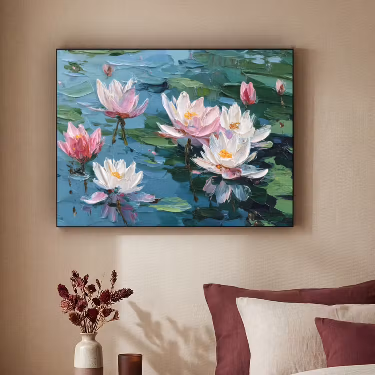 Art Frame - Waterlelies - Bloemen - Roze - Water — 3