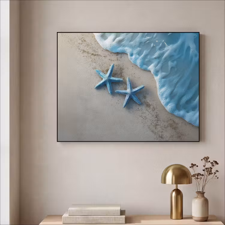 Art Frame - Zeesterren - Zand - Zee - Blauw — 5