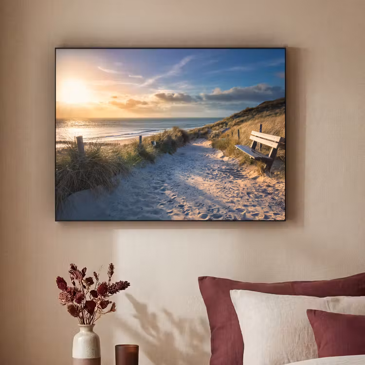 Art Frame - Zonsondergang - Strand - Duin - Gras - Bank — 3