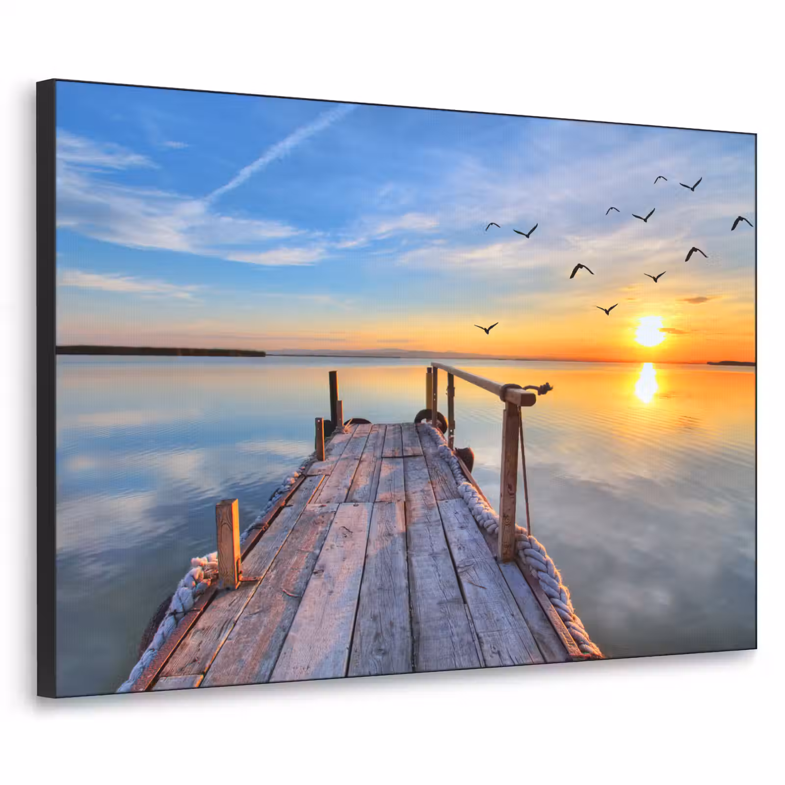 Art Frame - Water - Steiger - Vogels - Zonsondergang - Horizon — 1