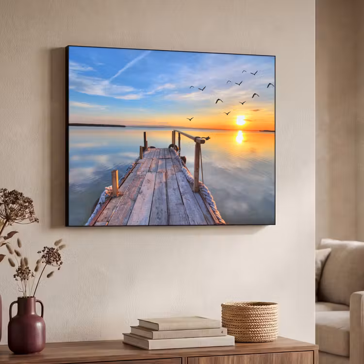 Art Frame - Water - Steiger - Vogels - Zonsondergang - Horizon — 7