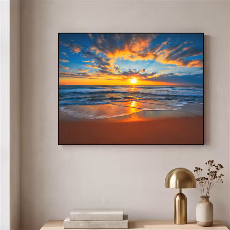 Art Frame - Zee - Zonsondergang - Strand - Wolken - Oranje — 5