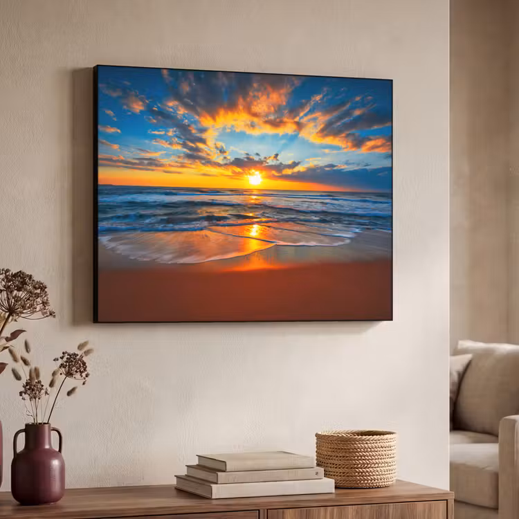 Art Frame - Zee - Zonsondergang - Strand - Wolken - Oranje — 7