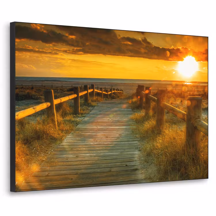 Art Frame - Zon - Strand - Duin - Horizon - Gras - Pad - Oranje — 1