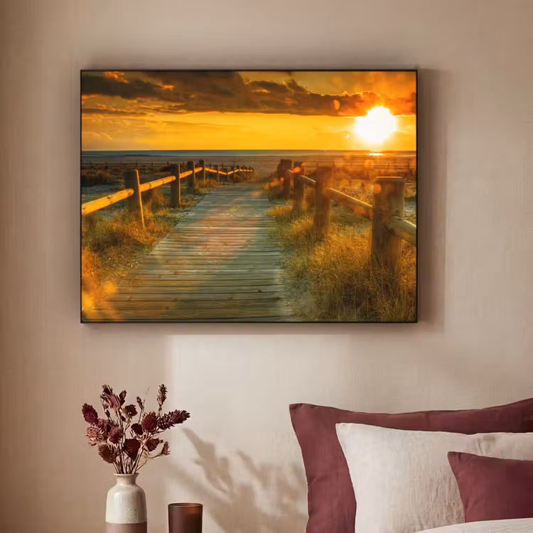 Art Frame - Zon - Strand - Duin - Horizon - Gras - Pad - Oranje — 3