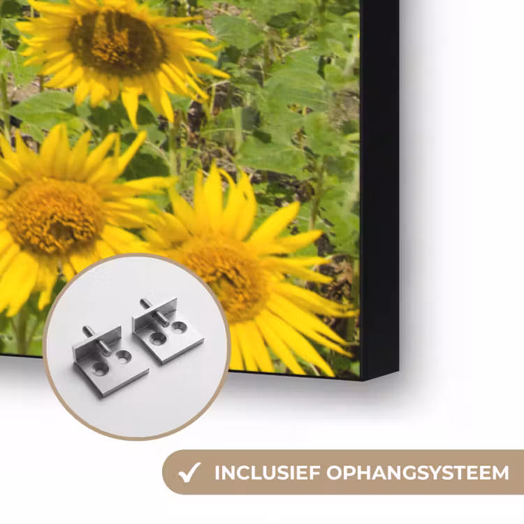 Art Frame - Zonnebloemen - Bloemen - Wolken - Natuur - Geel - Landschap — 6