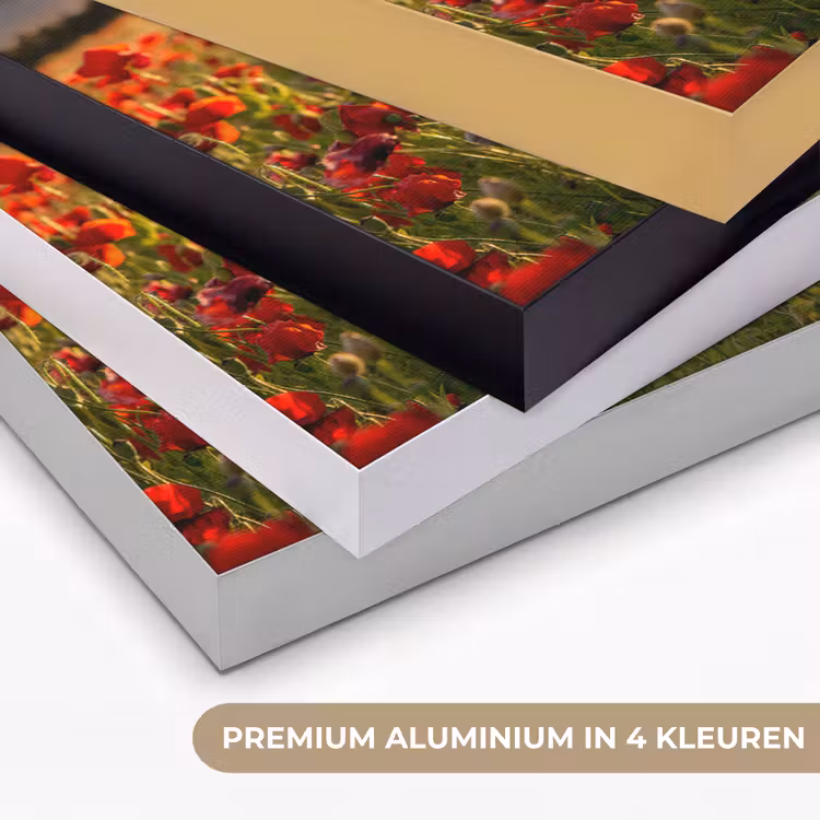Art Frame - Zonsondergang - Klaprozen - Rood - Bloemen - Veld - Natuur — 2