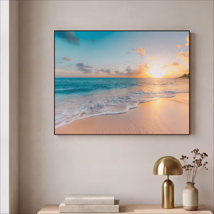 Art Frame - Zonsondergang - Strand - Zee - Zomer - Blauw — 5