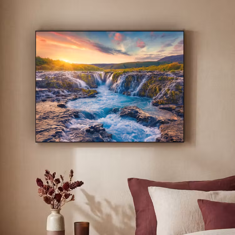 Art Frame - Waterval - Planten - Mos - Landschap - Zonsondergang - Rots — 3