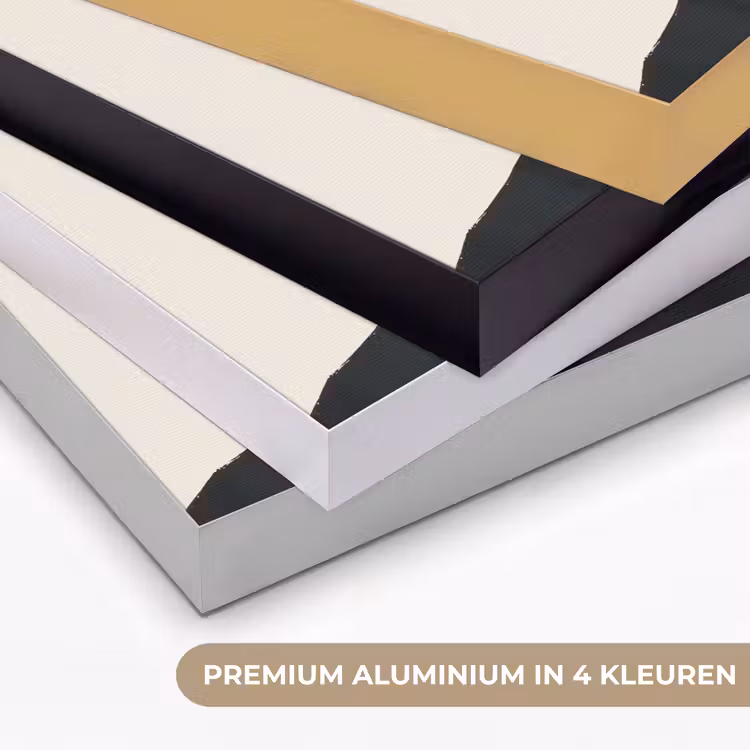 Art Frame - Zwarte boom - Gouden cirkel - Heuvel — 2