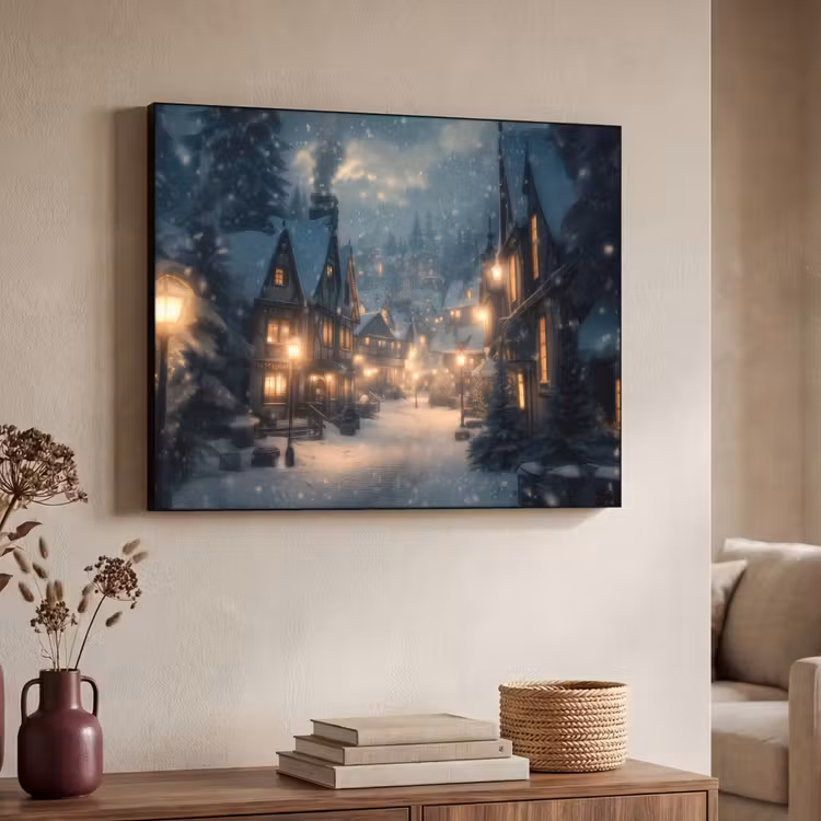 Art Frame - Winterdorp - Sneeuw - Donker — 7
