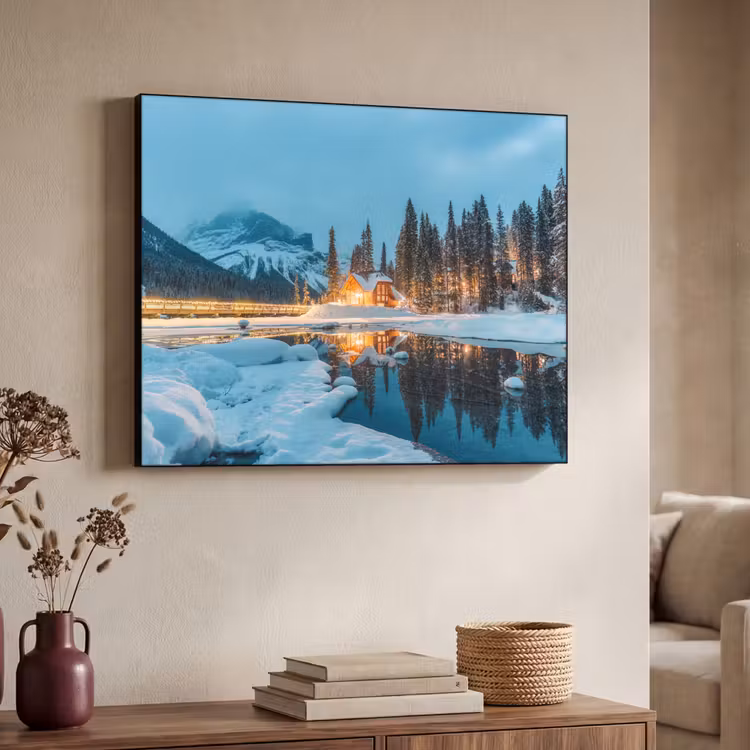 Art Frame - Winterlandschap - Natuur - Huis - Bergen - Sneeuw — 7