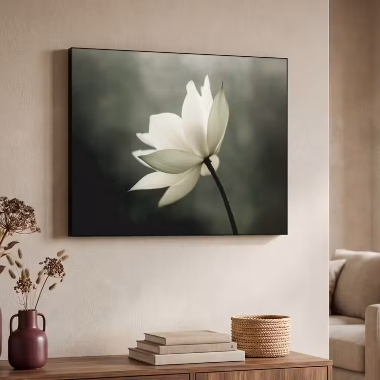 Art Frame - Wit - Lotus - Donker - Bloem — 7
