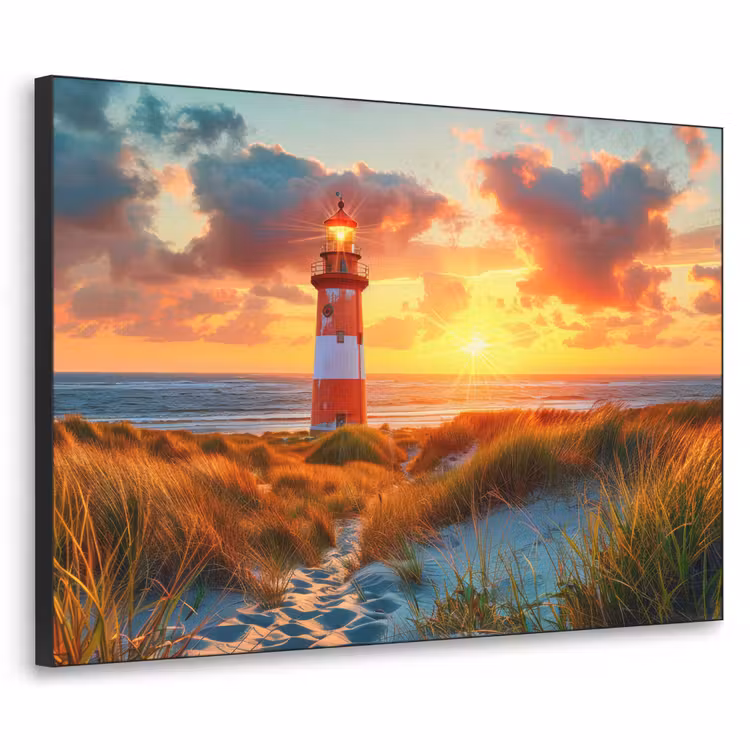 Art Frame - Vuurtoren - Zonsondergang - Duinen - Horizon — 1