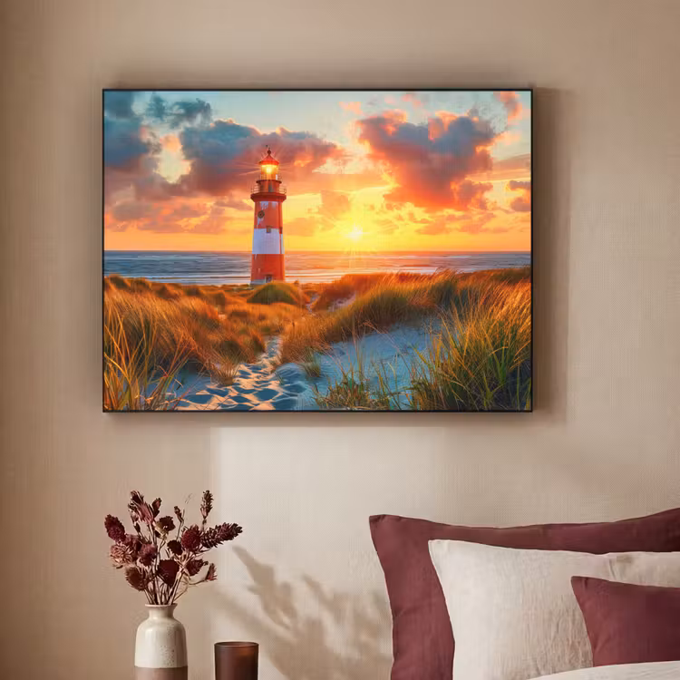 Art Frame - Vuurtoren - Zonsondergang - Duinen - Horizon — 3
