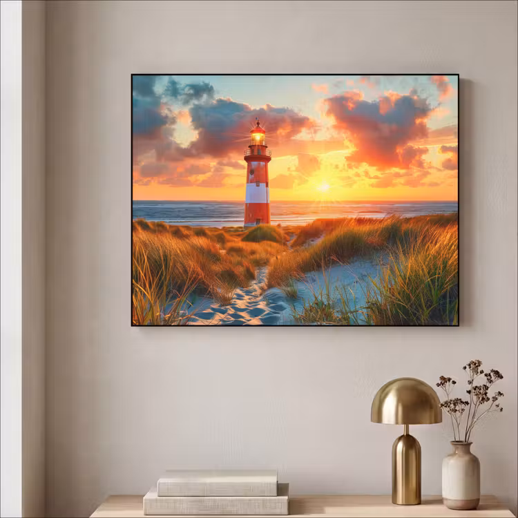 Art Frame - Vuurtoren - Zonsondergang - Duinen - Horizon — 5