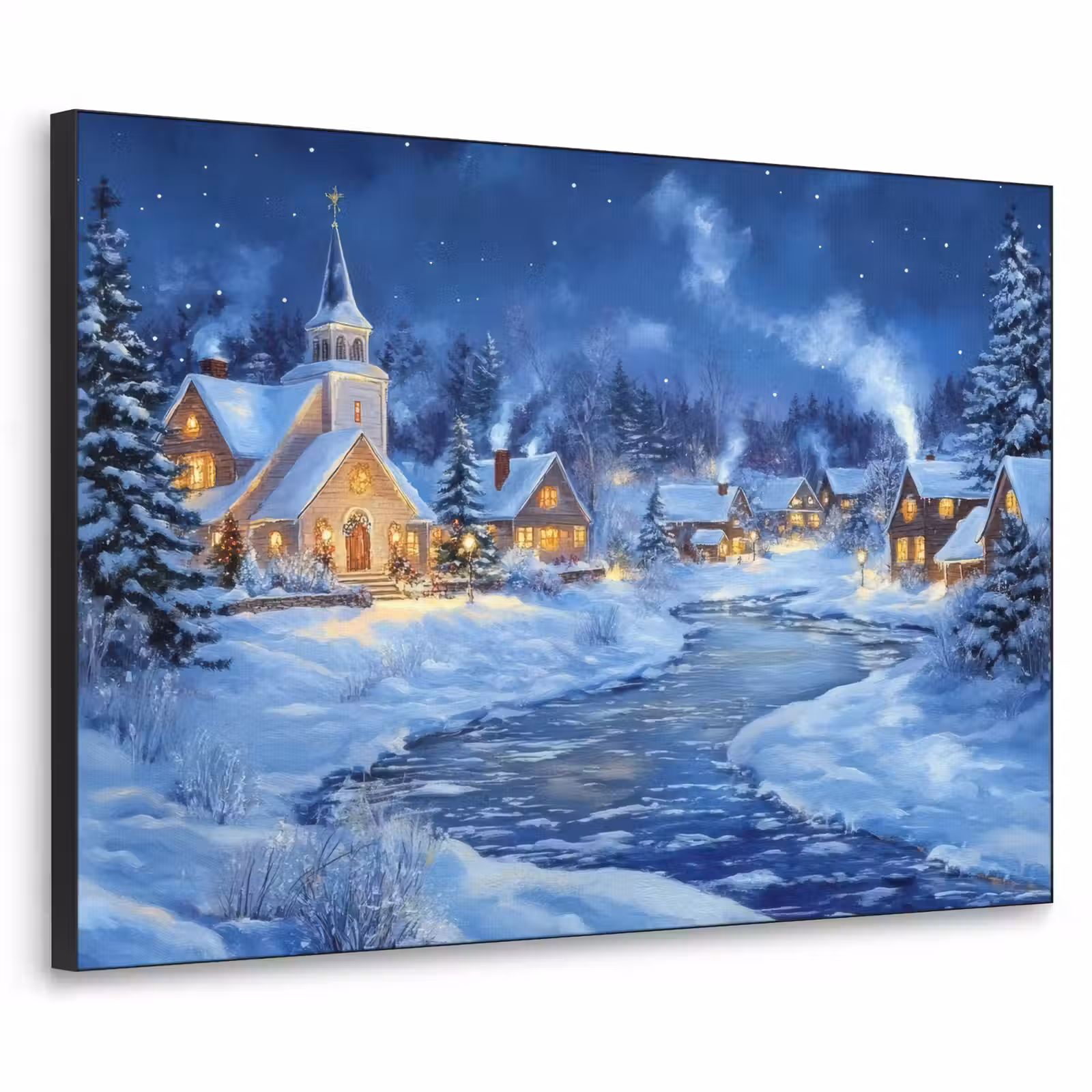 Art Frame - Winteravond - Kerstdorp - Donker — 1