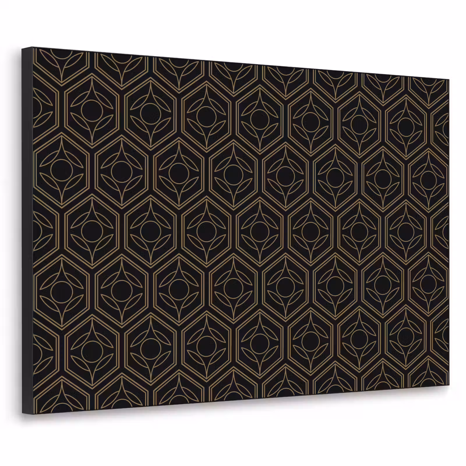 Art Frame - Zwart - Goud - Bloemenkern — 1