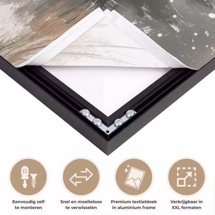 Art Frame - Winter - Bos - Rendier - Donker — 4