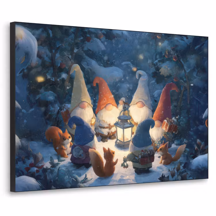 Art Frame - Winter - Gnooms - Eekhoorns - Meerkleurig — 1