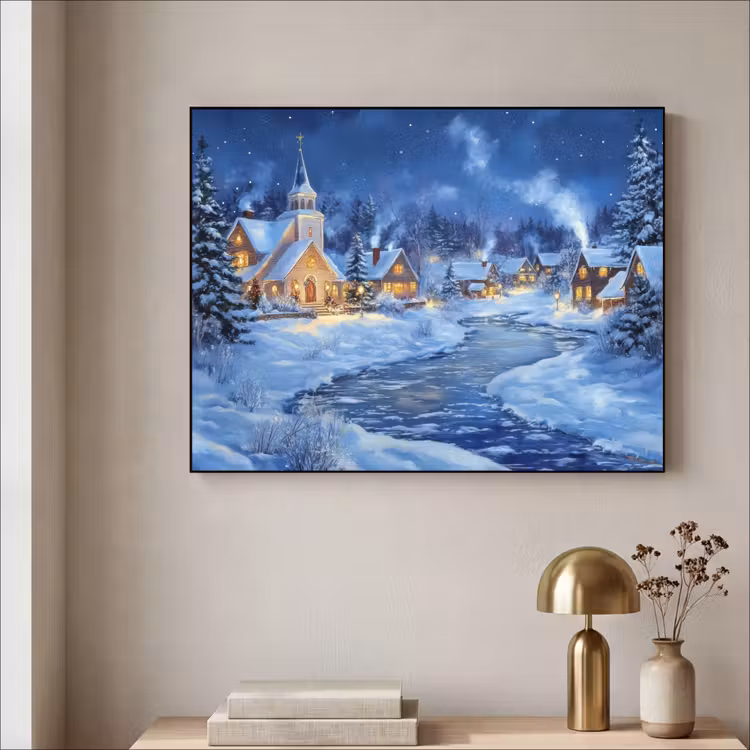Art Frame - Winteravond - Kerstdorp - Donker — 5